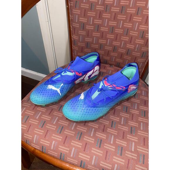 New Puma Men’s Size 8 FUTURE 7 ULTIMATE FG/AG Cleats Blue 107916-01 - Picture 2 of 6